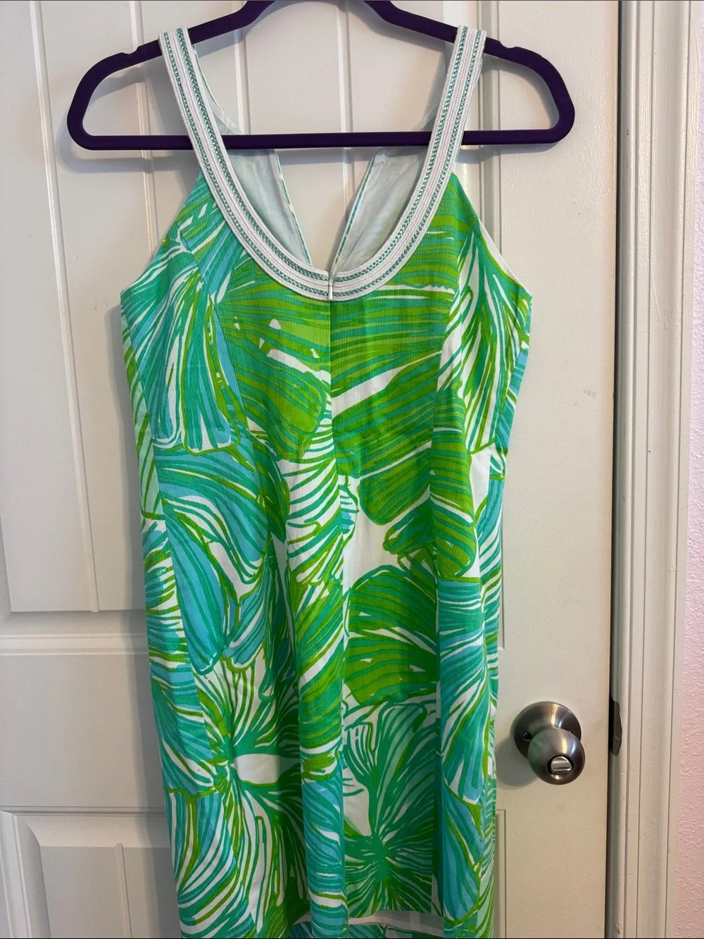 LILLY PULITZER TESSA SHIFT DRESS GREEN SHEEN FONDA PLACE